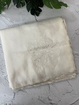 Handworked Crush Organza saree with applique work MBS676 White