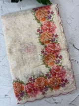 Phulkari NetKota Embroidery and digital printed saree - OffWhite MS6001