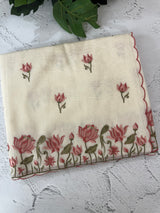 Mul chanderi embriodery saree with scalloped borders MSH176 (6)