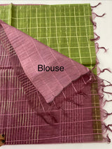 Semi Organza saree with checks - MSD634 (6)