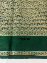 Semi silk saree with checks zari weaving  MS81543