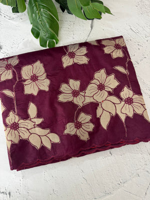 Semi organza saree with tissue applqiue work - MSH931