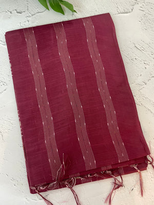 Bhagalpuri Semi tussar saree MS799 Redwine