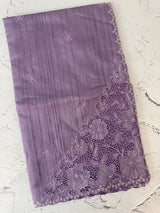 Cutwork Semi tussar saree MTSS674 Lavender