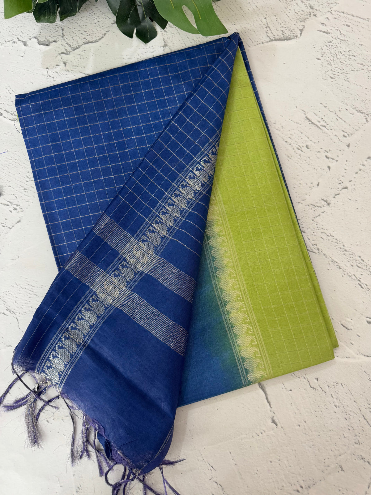 Bhagalpuri Semi tussar saree with contrast retta pattu borders and blouse -MS895(11)