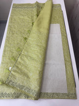 Cutwork Blended satin-tussar saree MTS9078