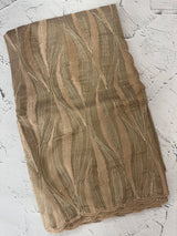Georgette - Organza saree with thread work MS349 DarkBeige