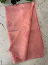Organza saree with embroidery - MSH375 BabyPink