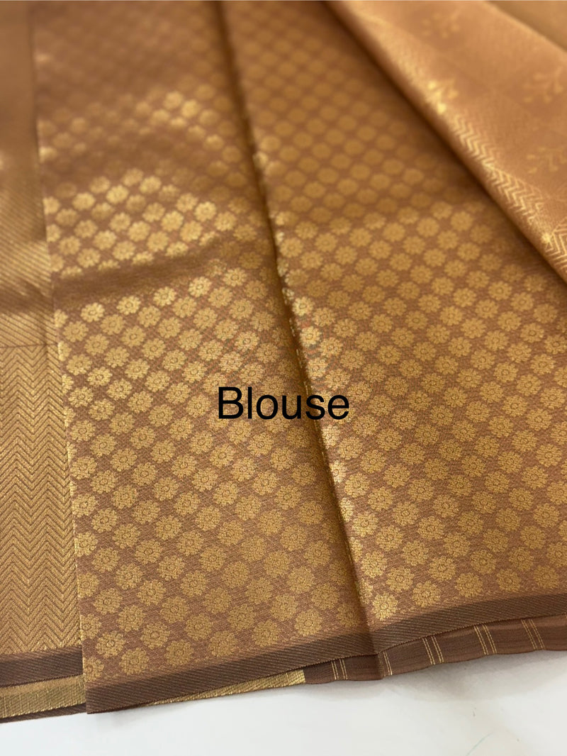 Pastel brocade semi silk sarees MS67443