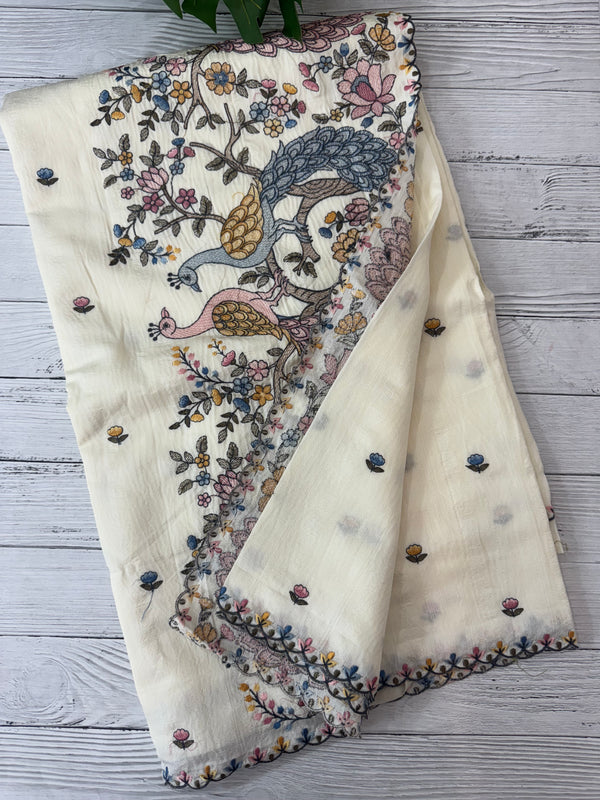 Blended tussar saree MTS607
