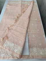 Soft Silky kota saree with embriodery MSF165 PastelPeach