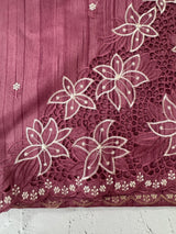 Cutwork Semi tussar saree MTSS680 - DarkOnion