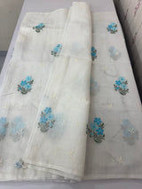 Lightweight NetKota saree with cross stitch embroidery MS6868