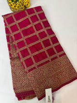 Semi banarasi Khaddi Georgette saree - MS1498 Ranipink