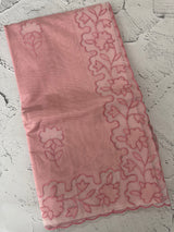 Mul chanderi saree with applique borders MSH111