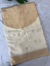 Semi chanderi silk saree with zari weaving - MKT891