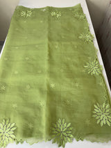 Crush Organza saree MSK5463- PistaGreen