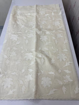 Mul chanderi applique work saree  MSH146 Ivory