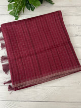 Semi silk saree in check pattern MSR699
