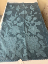 Semi organza saree with appliqué work - MSH906 MidnightBlue(1)