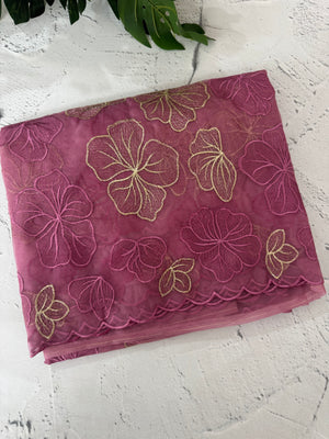 Soft Organza saree with thread work - MSH910 Magenta