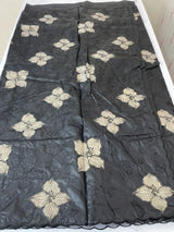 Semi organza saree with appliqué work - MSH906