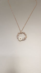 Elara 92.5 Rosegold Necklace EL226