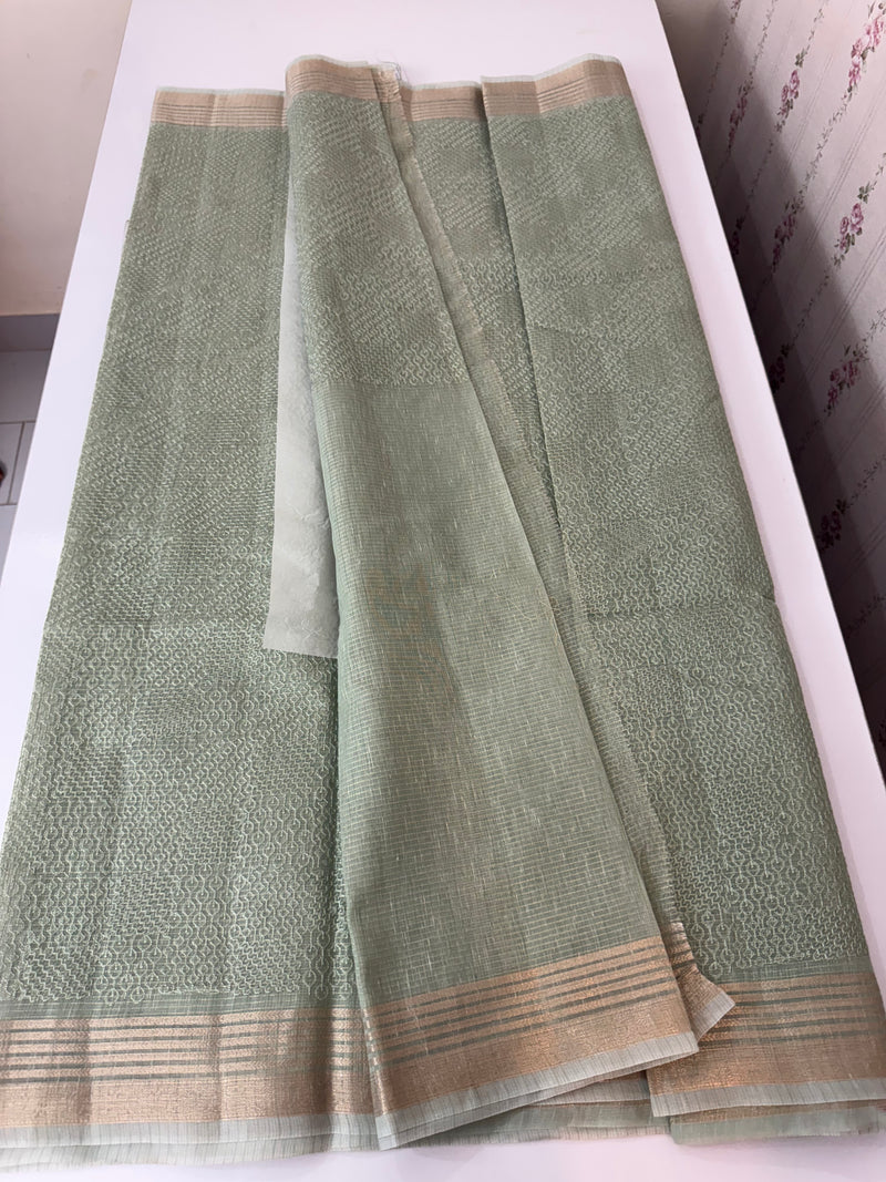 NetKota thread work saree MS2287- DuskyGreen