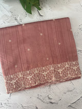 Semi tussar saree with embroidery MST122 DustyPeach
