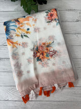 Digital printed semi Linen Saree MLS615- 26