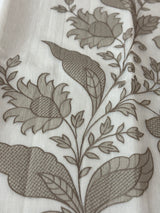 Supernet saree with applique work MCJ5433 - Grey to White