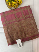 Semi banarasi Khaddi Georgette saree - MS1498 DuskyPeach