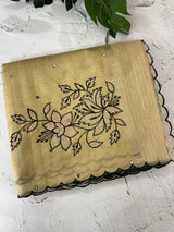 Copper Tissue silk saree with applique work MSH252