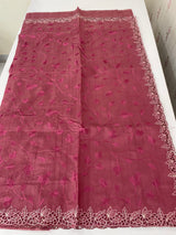 Blended tussar saree with cutwork border- MSHK266