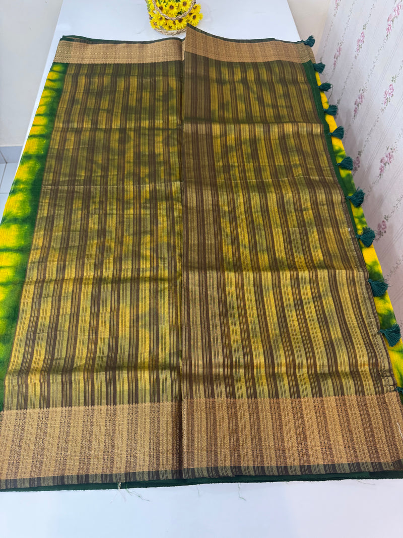 Tie & Dye Jute silk sarees  MJL987