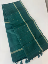 Semi silk saree with zari buttas  MSG6161 - TealGreen