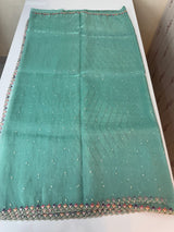 Tissue organza saree with fully worked blouse MS14176