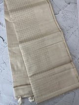 Soft silk saree with zari check weaving  MSG6162 PearlCream