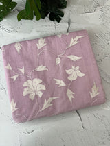 Mul chanderi applique work saree  MSH146 Lavender