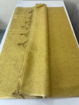 Tissue Silk embriodery saree MS49889- DuskyYellow