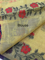 Jamdani silk Cotton Saree with thread work  MSJ790