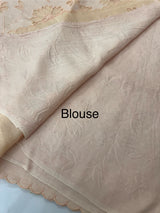Soft Pashmina saree with organza Applique work MSH253