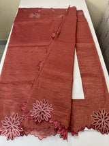 Crush Organza saree MSK5463- Deep Mauve