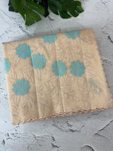 Mul chanderi applique work saree MSH178 (1)