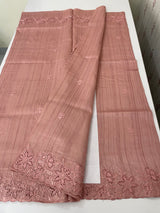 Blended tussar silk saree with cutwork MS1072