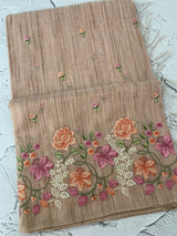 Soft Tissue kota embroidery saree MSK4660 DustyPink