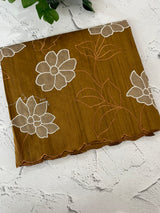 Blended tussar saree with applique borders MTSS459