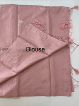 Butter silk saree with embroidery MTS569