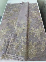 Soft organza saree with tissue appliqué work - MSH916 DuskyLavender