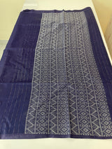 Bhagalpuri Semi tussar saree MS871- NavyBlue